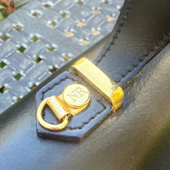 Nina Ricci Paris Monogram Black Coated Canvas Top Handle Satchel Bag Unworn - Picture 8 of 16